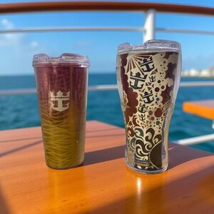 Royal Caribbean Coca-Cola Tumbler Bundle – EUC – 2013 & Holographic Design